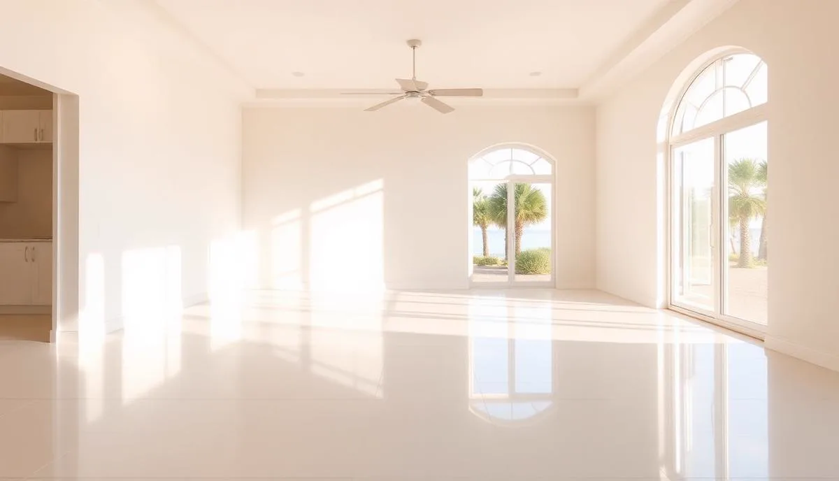 An empty Sarasota home cleaned and ready before the moving truck arrives